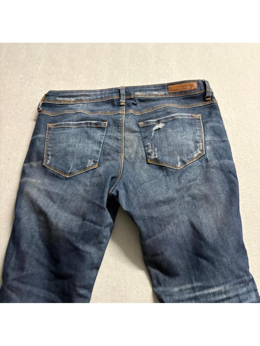 Sneak Peek Distressed Skinny Jeans Womens Size 9 Blue Denim Ripped Low Rise - Picture 11 of 13
